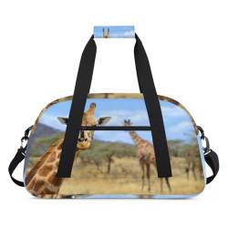 Sport-Seesack mit afrikanischer Giraffe, für Damen und Herren, Giraffen-Druck, 24 l, Wochenend-Übernachtungstasche, Tragetasche, Reisetasche, Turnbeutel für Kinder, Mädchen, Jungen, farbe, (24L) UK, von TropicalLife