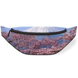 Spring Japan Mt Fuji Hüfttasche für Herren, Damen, Kinder, Mädchen, Jungen, japanische Bauchtasche, Sport, Wandern, Laufen, Geldbörse, Gürteltasche, farbe, M, Taschen-Organizer von TropicalLife