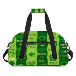 St.Patrick's Day Print Sports Duffel Bag for Women Men, St.Patrick 24L Weekend Overnight Bag Tote Holdall Travel Gym Bag for Kids Girls Boys, farbe, (24L) UK, Taschen-Organizer von TropicalLife