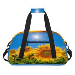 Sunflowers Summer Sun Sports Duffel Bag for Women Men, Sunflowers 24L Weekend Overnight Bag Tote Holdall Travel Gym Bag for Kids Girls Boys, farbe, (24L) UK, Taschen-Organizer von TropicalLife