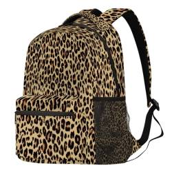 TropicalLife Leopard Rucksack für Herren Damen 21L, Retro Leopard Print Rucksack Schule Büchertasche für Kinder Mädchen Jungen Reise Casual Laptop Tasche Daypack, farbig, 21 L von TropicalLife