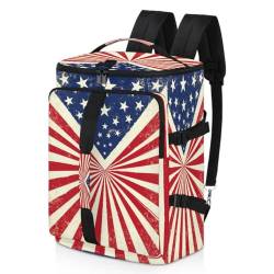 Vintage Flag USA Sport Duffel Rucksack für Männer Frauen, amerikanische Flagge, Wochenendtasche mit Schuhfach, Tote Übernachtungstasche, 47,5 l für Sport, Fitnessstudio, Reisen, farbe, 47.5L, von TropicalLife