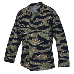 Tru-Spec Herren BDU Mantel, Original Vietnam Tiger Stripe, Small Hoch von Tru-Spec