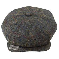 TruClothing.com Herren 8 Bahnen Razor Baker Boy Mütze Wolle Tweed Blinders Newsboy Kariert - Olive-rasierer L-XL von TruClothing.com