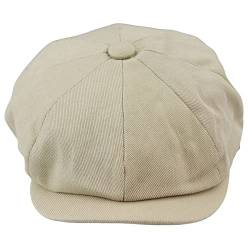 TruClothing.com Herren 8 Panel Razor Sommer Hut Cotton Blinders Newsboy Schiebermütze Shelby - beige S-M von TruClothing.com