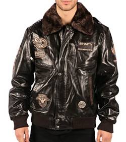 TruClothing.com Herren Bomberjacke Outwear Winddicht Winter Air Force Pilotenjacke Echtleder Mantel von TruClothing.com