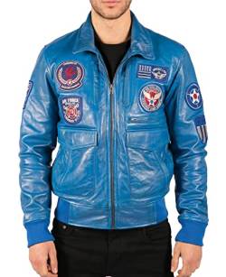 TruClothing.com Herren Bomberjacke Winddicht Winter Air Force Flying Echtleder Jacken Mantel von TruClothing.com