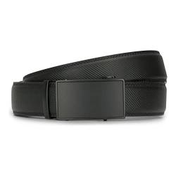 TruClothing.com Herren-Ledergürtel mit Ratschenhose Jeanskleid 35 mm Besatz Passend Für Jede Größe - schwarz-3 112 cm/28"-44" Taille Verstellbar von TruClothing.com