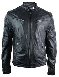 TruClothing.com Herren Motorradjacke Outwear Winddicht Winter Klassisch Motorrad Echtleder Mantel von TruClothing.com