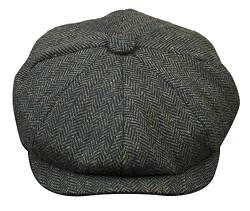 TruClothing.com Herren Mütze Tweed Design Stil Kariert Preis Angebot Olive-grün M von TruClothing.com