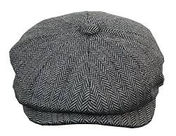 TruClothing.com Herren Mütze Tweed Design Stil Kariert Preis Angebot grau L von TruClothing.com