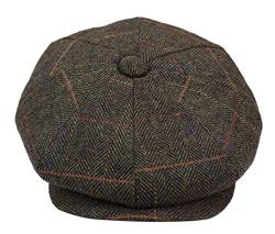 TruClothing.com Herren Mütze Tweed Fischgräte Design Blinders Retro Stil Olive XL von TruClothing.com