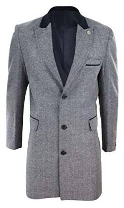 TruClothing.com Herrenjacke 3/4 L?nge Fischgräte Tweed Design Mantel Rabatt Preis von TruClothing.com