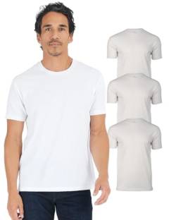 True Classic Herren T-Shirt mit Rundhalsausschnitt und kurzen Ärmeln, 3er-Pack - Weiß, 2XL von True Classic