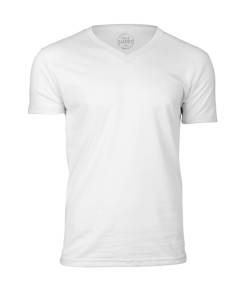 True Classic Herren V-Ausschnitt T-Shirt mit kurzen Ärmeln, 1er-Pack - Weiß, L von True Classic