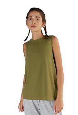 Damen Top Bio-Baumwolle Tanktop Tencel Modal T-Shirt 1211-(Oliv, M) von True North