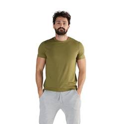 True North Herren Kurzarmshirt T-Shirt Bio-Baumwolle 2100 - (Oliv, XL) von True North