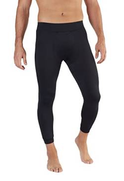 True North Herren Sport Leggings Jogginghose Thermo-Thight recyceltem Polyester (Schwarz, L) von True North