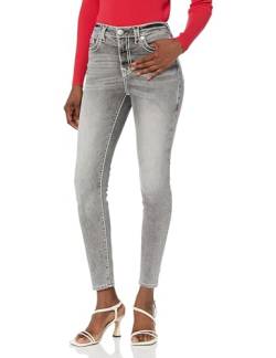 True Religion Brand Jeans Damen Jennie High Rise Curvy Skinny Super T Flap Jeans, Grau (Graphite//Nature's Delight), 28 von True Religion