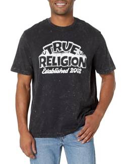 True Religion Brand Jeans Men's Relaxed Bubble TR Tee, Jet Black von True Religion