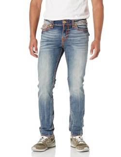 True Religion Brand Jeans Men's Rocco Super T Skinny Flap Jean, Trophy Dark Wash von True Religion