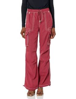 True Religion Brand Jeans Women's Nylon Straight Cargo Pant, Tibetan Red von True Religion