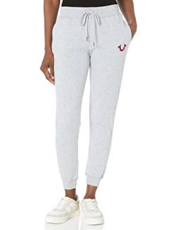 True Religion Damen Heritage Hs Jogger Trainingshose, grau meliert, X-Klein von True Religion