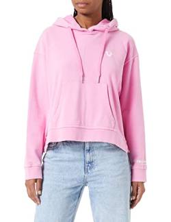 True Religion Damen Hoody Crop Pullover, WILD Rose, Standard,Wild Rose,XS von True Religion