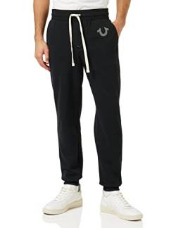 True Religion Herren Jogginghose mit klassischem Logo Trainingshose, Schwarz, 36-41 von True Religion