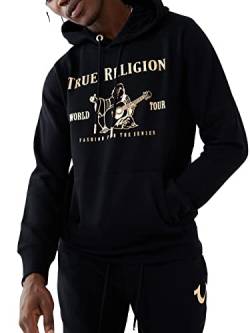 True Religion Herren Metallic Buddha Fleece Hoodie Kapuzenpullover, schwarz, XX-Large von True Religion