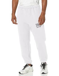 True Religion Herren Relaxed Edgy Logo Jogger Sweatpants, Optisches Weiß, XX-Large von True Religion