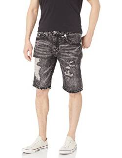 True Religion Herren Ricky Super T with Clean Hem Jeans-Shorts, Empire Dark, 34 von True Religion