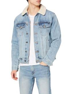 True Religion Herren Sherpa Denim Jacket Jeansjacke, Light wash, Medium von True Religion