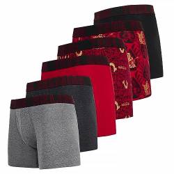 True Religion Herren-Unterw sche, Boxershorts, atmungsaktiv, bequem, Baumwoll-Stretch, rot, Medium von True Religion