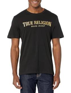 True Religion Men's SS Gold Arch Tee, Jet Black von True Religion