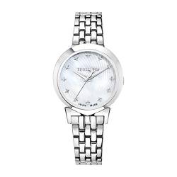 TRUSSARDI Damen Datum klassisch Quarz Uhr mit Edelstahl Armband R2453105504 von Trussardi