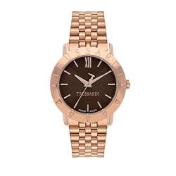 TRUSSARDI Damen Datum klassisch Quarz Uhr mit Edelstahl Armband R2453108501 von Trussardi