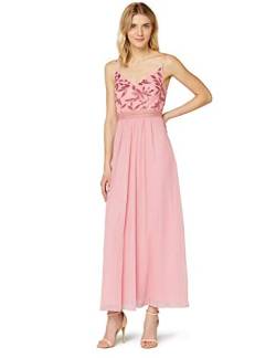 Truth & Fable Damen Maxikleid aus Chiffon, Gehaucht Rosa Blatt, 36 von Truth & Fable