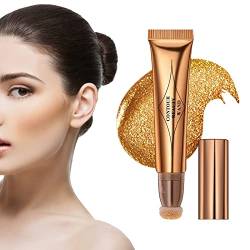 Blush Beauty Wand, Gesichts Highlighter und Bronze Stick, Flüssiger Rouge-Stick, Highlighter Stick, Matte Liquid Cheek Blusher, Langanhaltendes Glattes Natürliches Mattes Finish, Gold von TruuMe