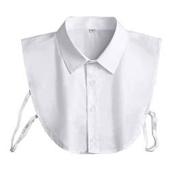 Tsangbaby Business Dickey Kragen Falsche Hemd Kragen Bequem Fake Halb Kragen für Männer Frauen formelle Anlässe, Weiß, XXL/3XL von Tsangbaby