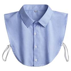 Tsangbaby Business Dickey Kragen Falscher Hemdkragen Bequem Fake Halber Kragen für Männer Frauen Formale Anlässe, blau, M/L von Tsangbaby