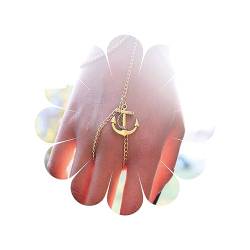 TseenYi Anker Fingerring Armband Gold Sklaven-Armband Handkette Boho Handgeschirr Armband Handstück Schmuck für Frauen und Mädchen von TseenYi