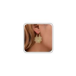 TseenYi Boho Vintage Ohrringe Retro Metall Ohrringe Hohle Ohrringe Bohemia Ethnische Ohrringe Schmuck Für Frauen Und Mädchen（gold 2 Stück) von TseenYi