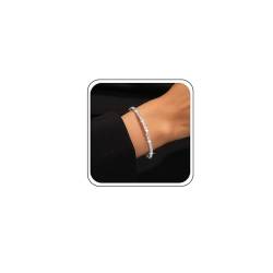 TseenYi Kristall Strass Manschette Armband Silber Kristall Armreif Armband Für Frauen Funkelnde Cz Tennis Armband Cubic Zirkonia Offenes Armband Braut Hochzeit Armband Schmuck Für Frauen Und Mädchen von TseenYi