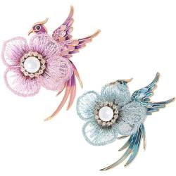 2pcs Und Emaille Phoenix Broschen Für Frauen Chinesische Stil Stickblüten Bird Pin Bunte Accessoires Tierschmuck von Tsffae