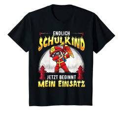 Kinder Einschulung Schulkind 2022 Schultüte Feuerwehr Schulanfang T-Shirt von Tshirt Schulkind Junge Mädchen Einschulung