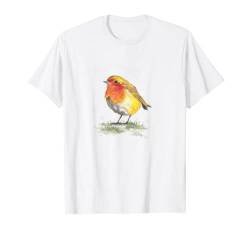 Rotkehlchen, Vogel T-Shirt Motiv, Hoodie Druck Geschenk Idee T-Shirt von Tshirt Shirt T-Shirt Pullover Hoodie Sweater Style