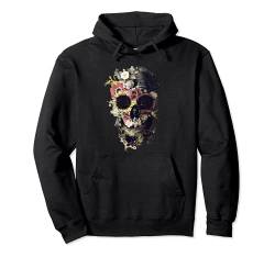 Schädel Totenkopf Motiv Hoodie Florales Design Damen Herren Pullover Hoodie von Tshirt Shirt T-Shirt Pullover Hoodie Sweater Style