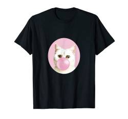 Süße Katze mit Kaugummiblase TShirt, witziges Kätzchen Kitty T-Shirt von Tshirt Shirt T-Shirt Pullover Hoodie Sweater Style