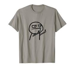 lustig böses t shirt Strichmännchen zeigt Mittelfinger Mann T-Shirt von Tshirt Shirt T-Shirt Pullover Hoodie Sweater Style